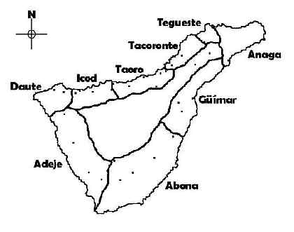 Menceyes van Tenerife - Negen koninkrijken