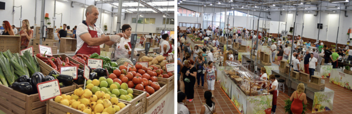 Boerenmarkt Arona met vers fruit en groenten