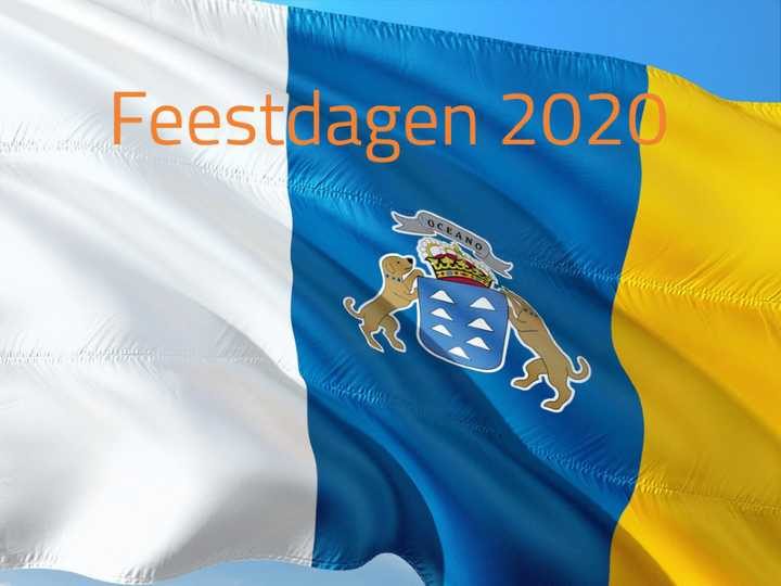 Feestdagen 2020 Tenerife (Canarische vlag)
