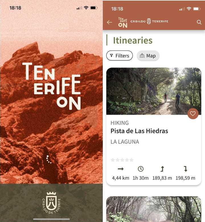 App "Tenerife ON" voor wandelaars