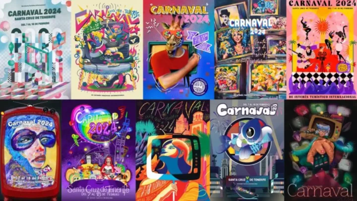 Origineel 10 geselecteerde posters Carnaval 2024