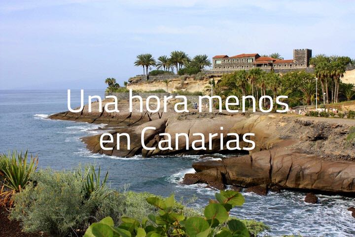 Una hora manos en Canarias - een uur minder op de Canarische eilanden